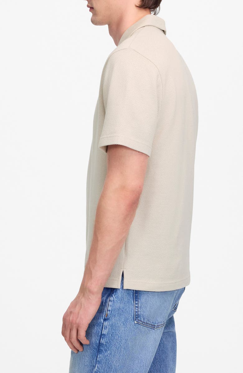 Madewell Johnny Collar Heavyweight Mesh Polo, Alternate, color, Dove