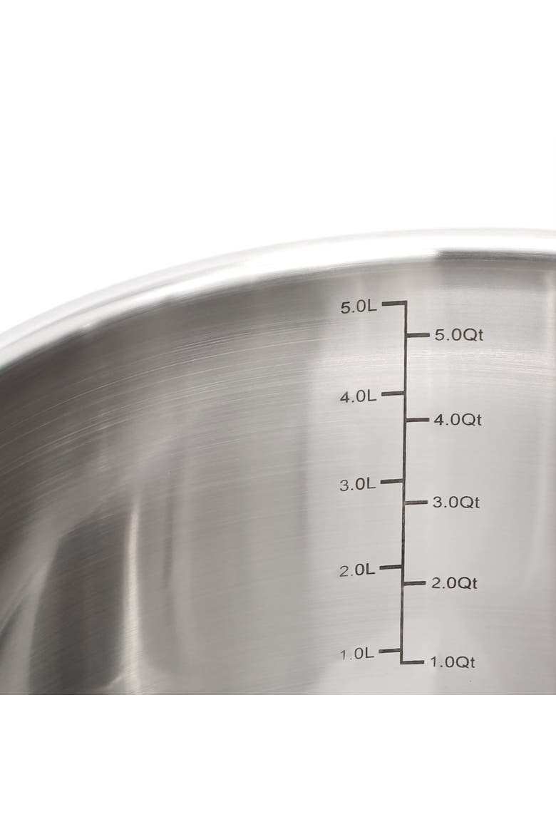 6.5 Quart Brushed Stainless Steel Stock Pot with Lid, Alternate, color, Silver