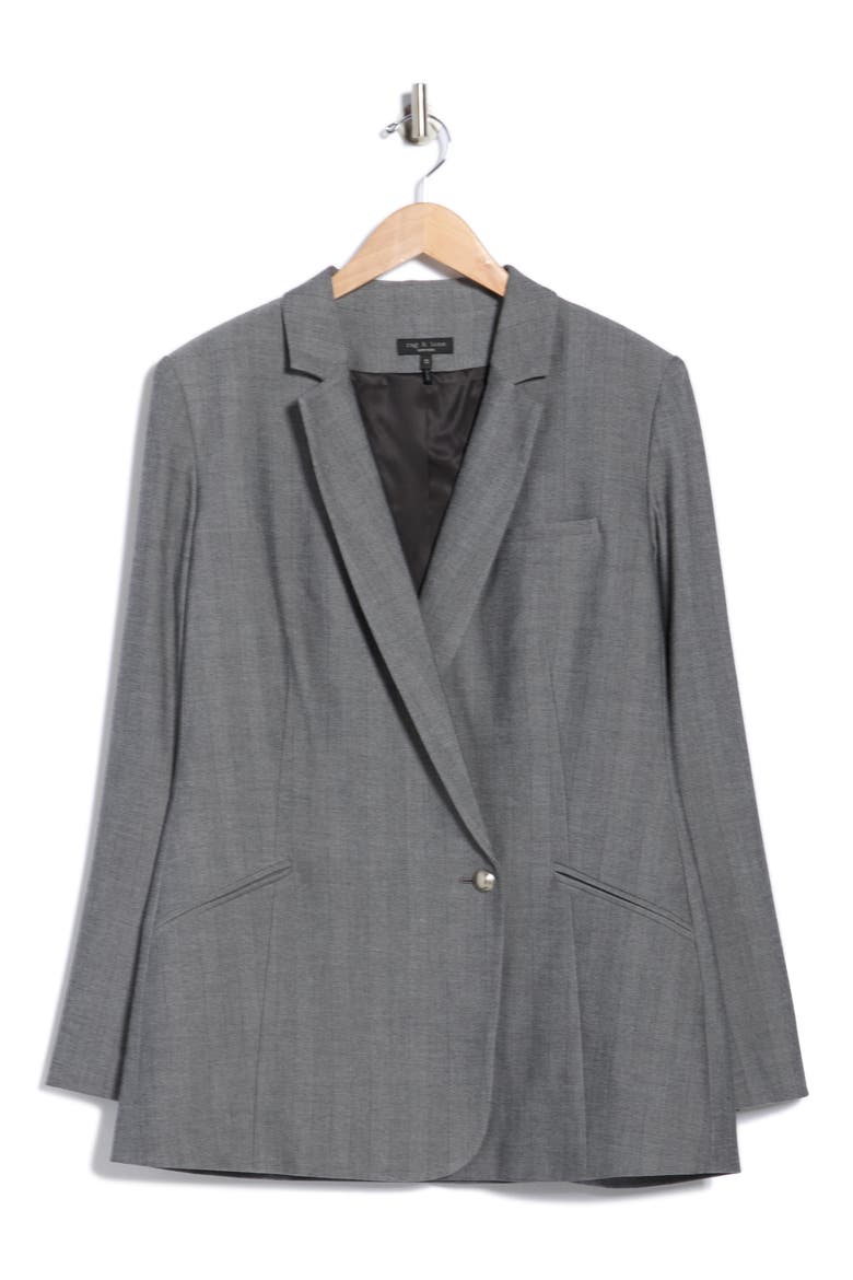 Jade Oversize Notch Lapel Blazer, Alternate, color, CHARCOAL