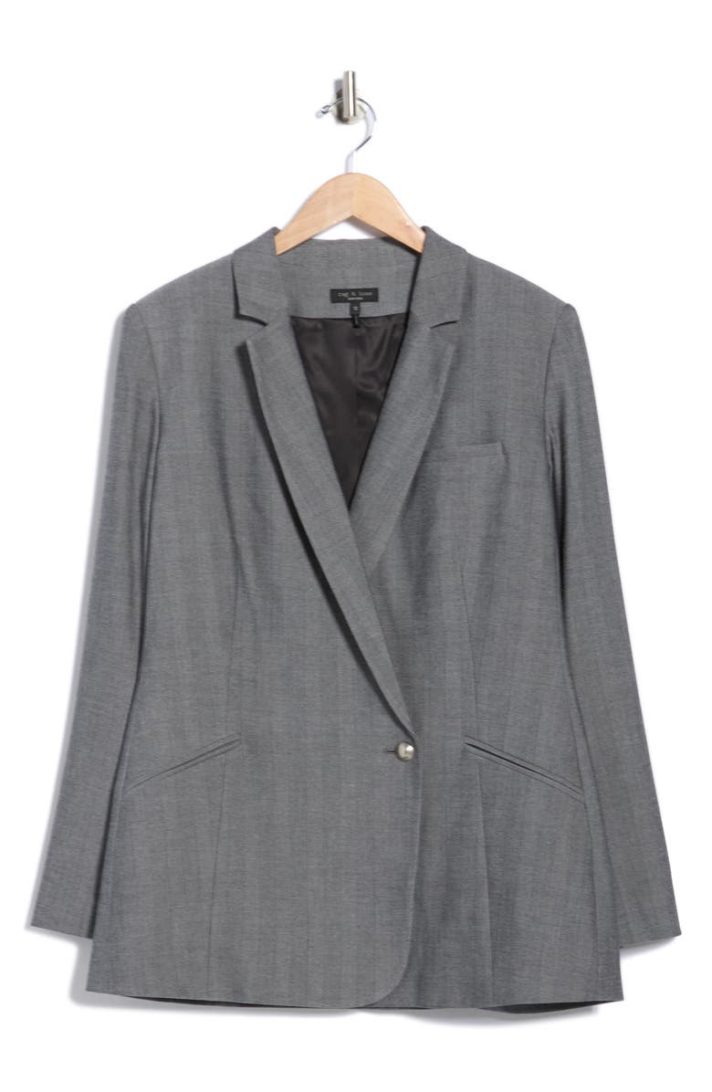 rag & bone Jade Oversize Notch Lapel Blazer, Alternate, color, Charcoal