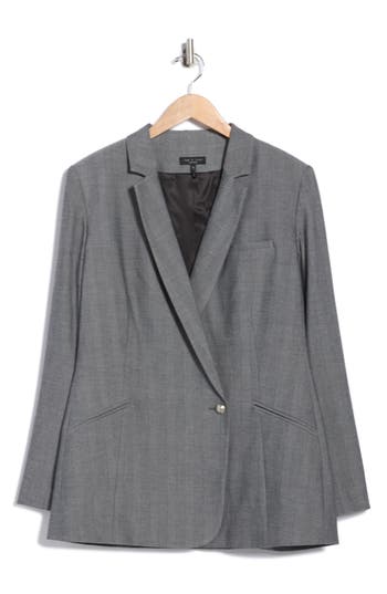 Rag & Bone Jade Oversize Notch Lapel Blazer In Gray