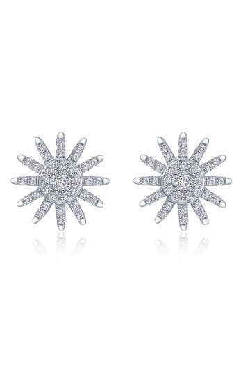 Lafonn Simulated Diamond Starburst Stud Earrings In Metallic