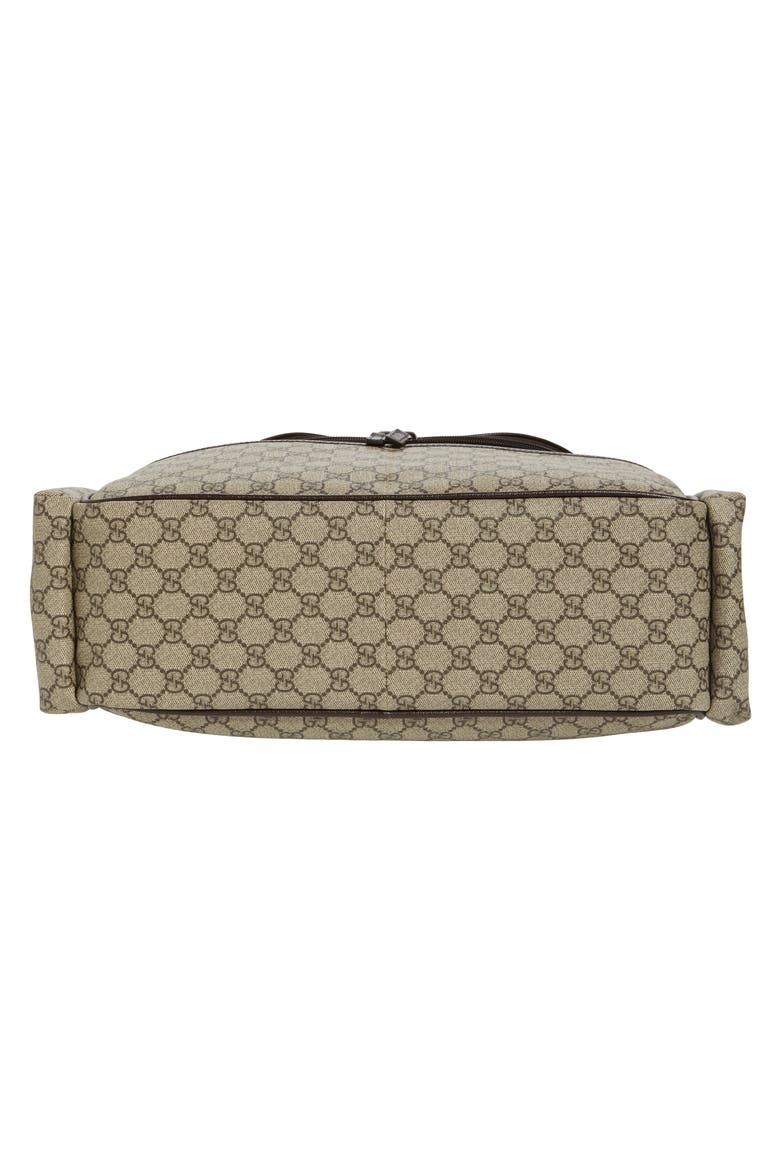 Double G Logo Diaper Bag, Alternate, color, BLACK/ GOLD