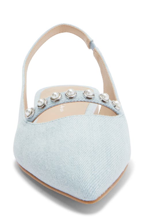 Stuart Weitzman Emilia Mary Jane Slingback Flat In Blue
