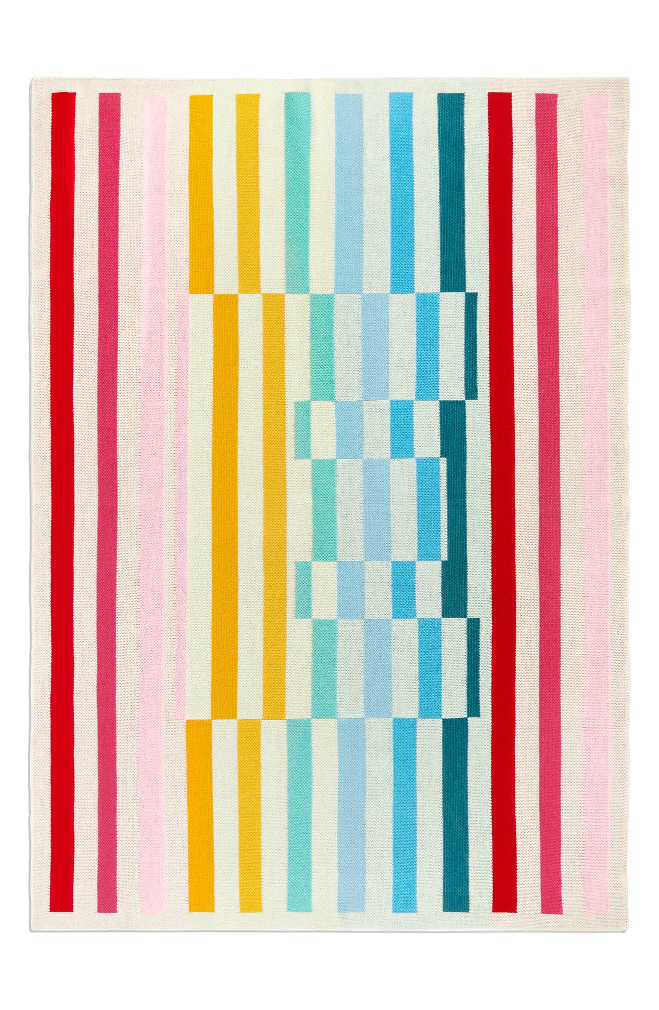 Repeating Checkered Initial Throw Blanket