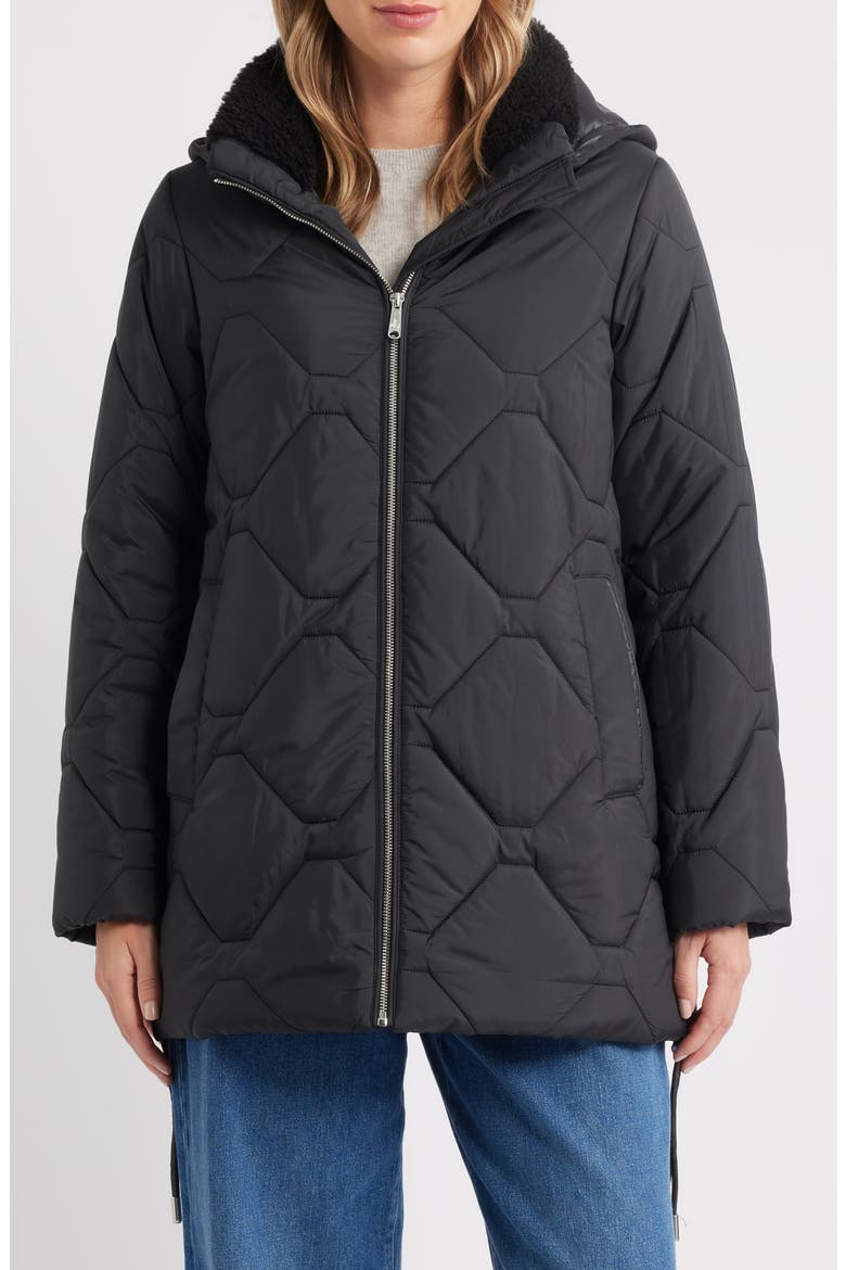 Onion Quilted Jacket, Alternate, color, BLACK