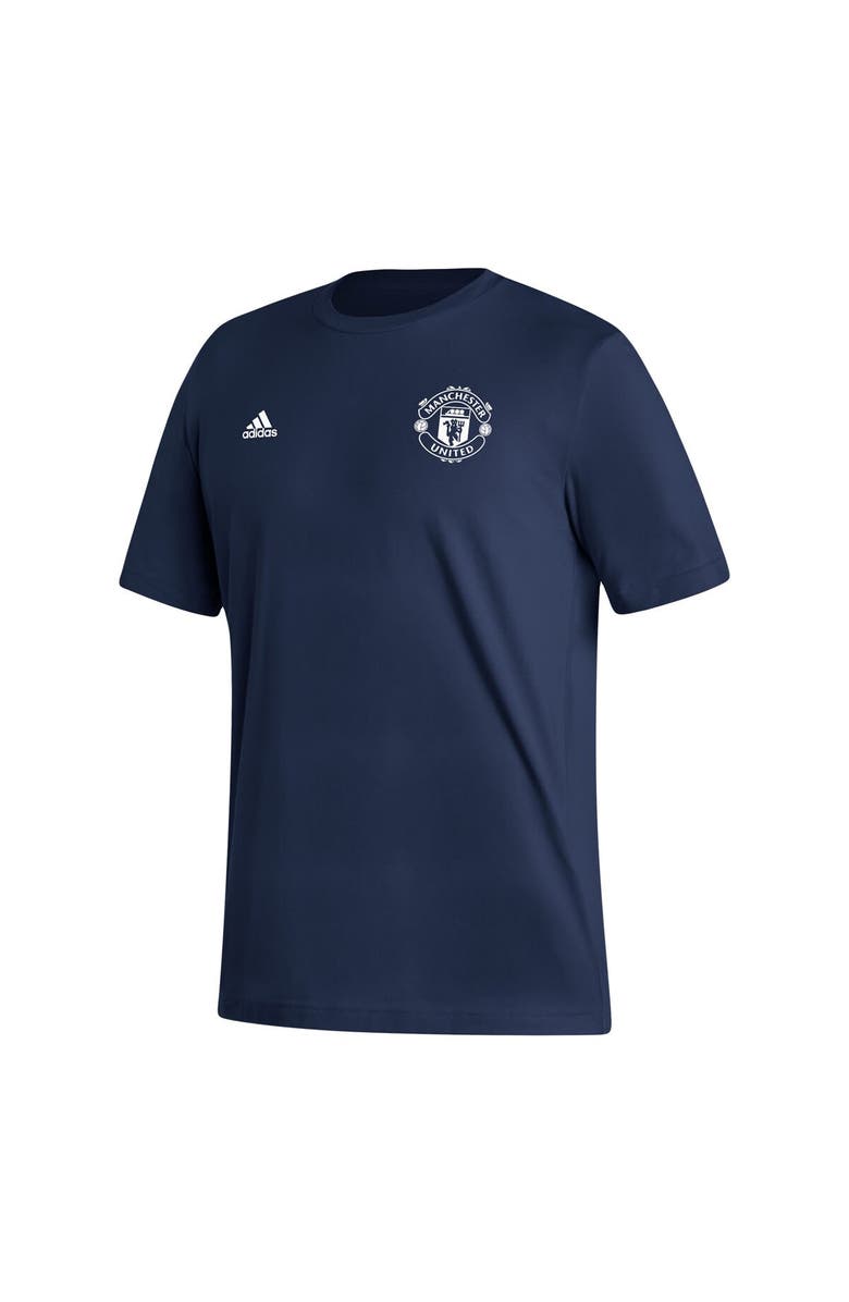 adidas Men's adidas Navy Manchester United Crest T-Shirt, Alternate, color, 