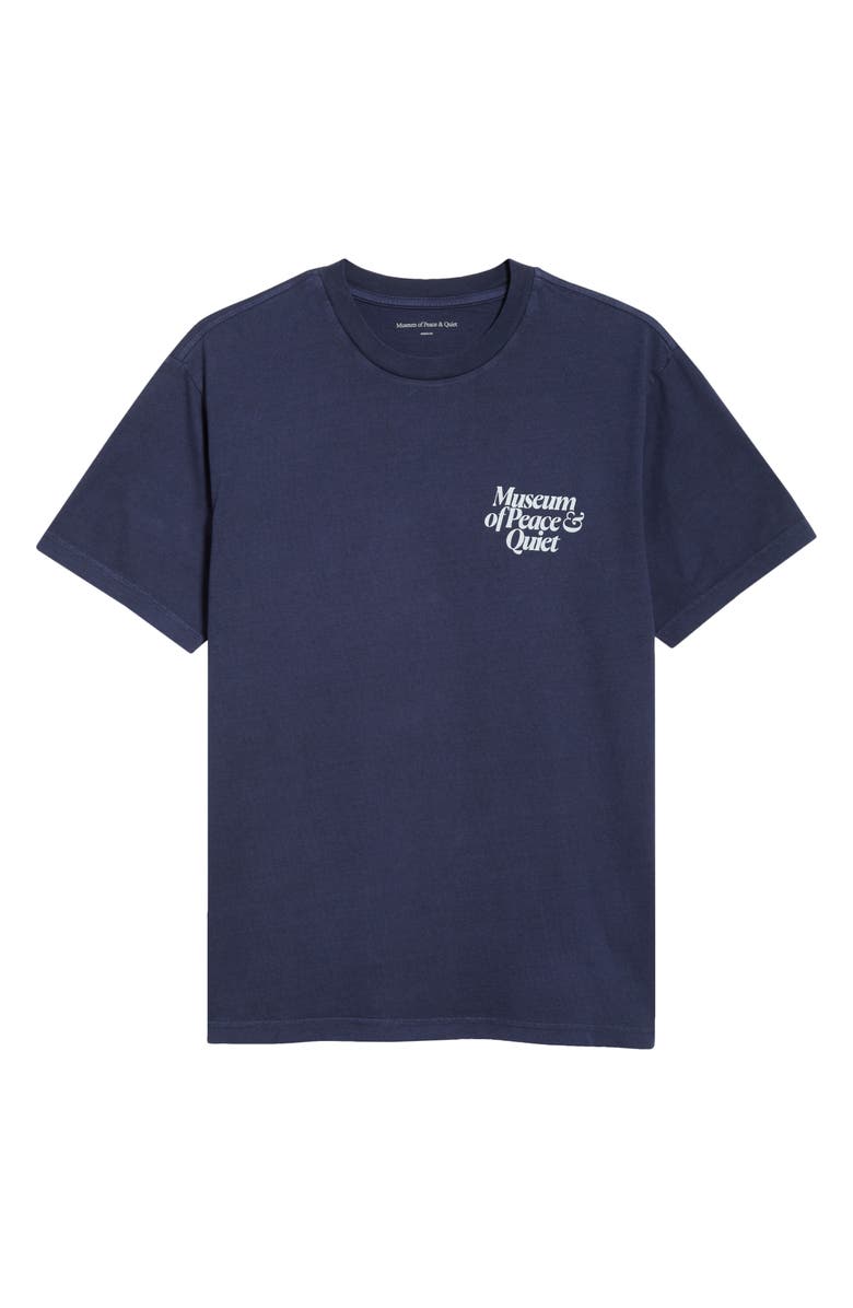 Museum of Peace & Quiet Mid Century Graphic Cotton T-Shirt, Main, color, Navy