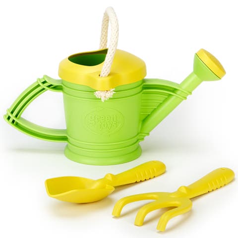 Watering Can, Green, 3 piece Tool Set, 18mo+