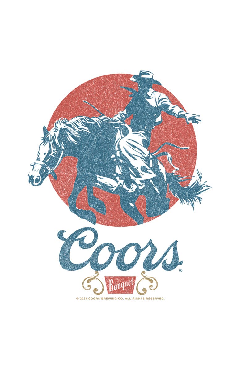 Coors Brewing Company Men's Coors Brewing Company Rodeo Classic Logo  Graphic T-Shirt, Alternate, color, White