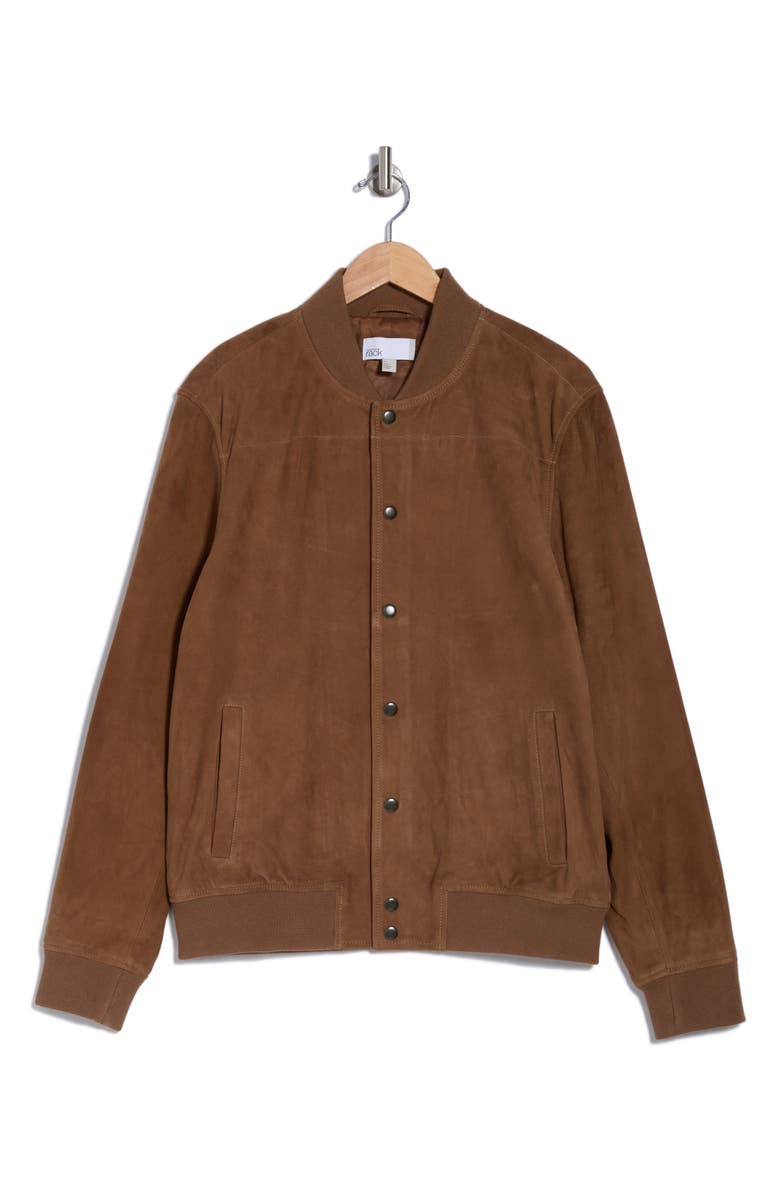 NORDSTROM RACK Suede Bomber Jacket, Alternate, color,