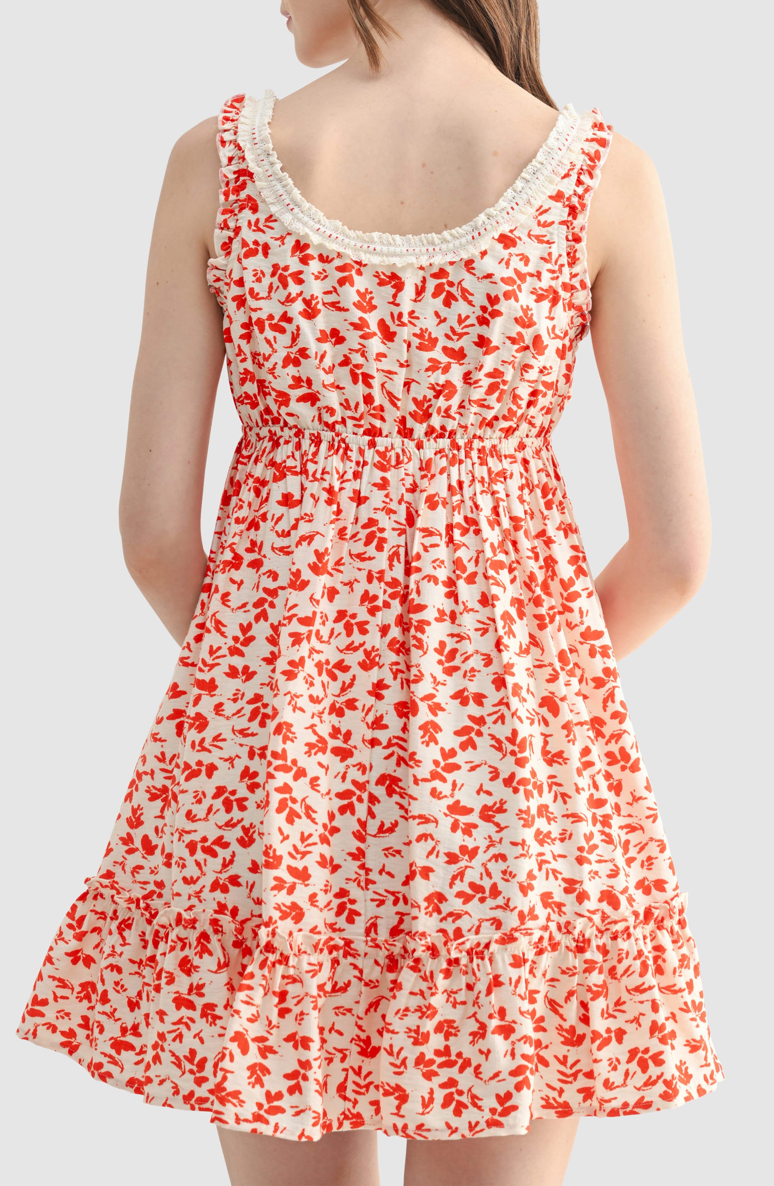 Lace Trim Ruffle Minidress - image 2