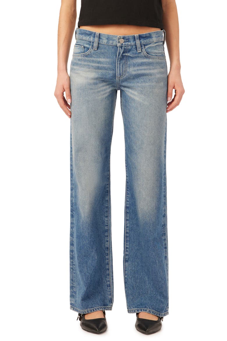 Drue Low Rise Wide Leg Jeans, Main, color, LT EAST LAKE