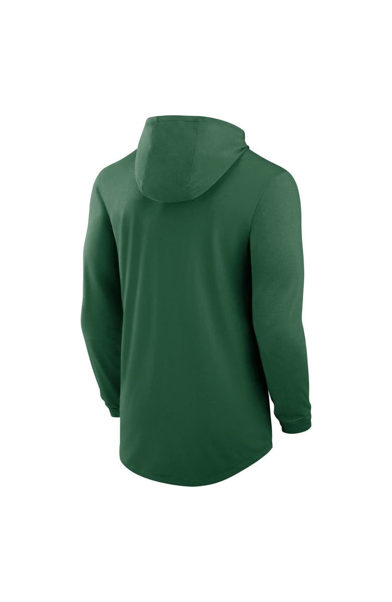 Nike Men's Nike Green New York Jets Blitz Tri-Blend Performance Long Sleeve Hoodie T-Shirt, Alternate, color, 