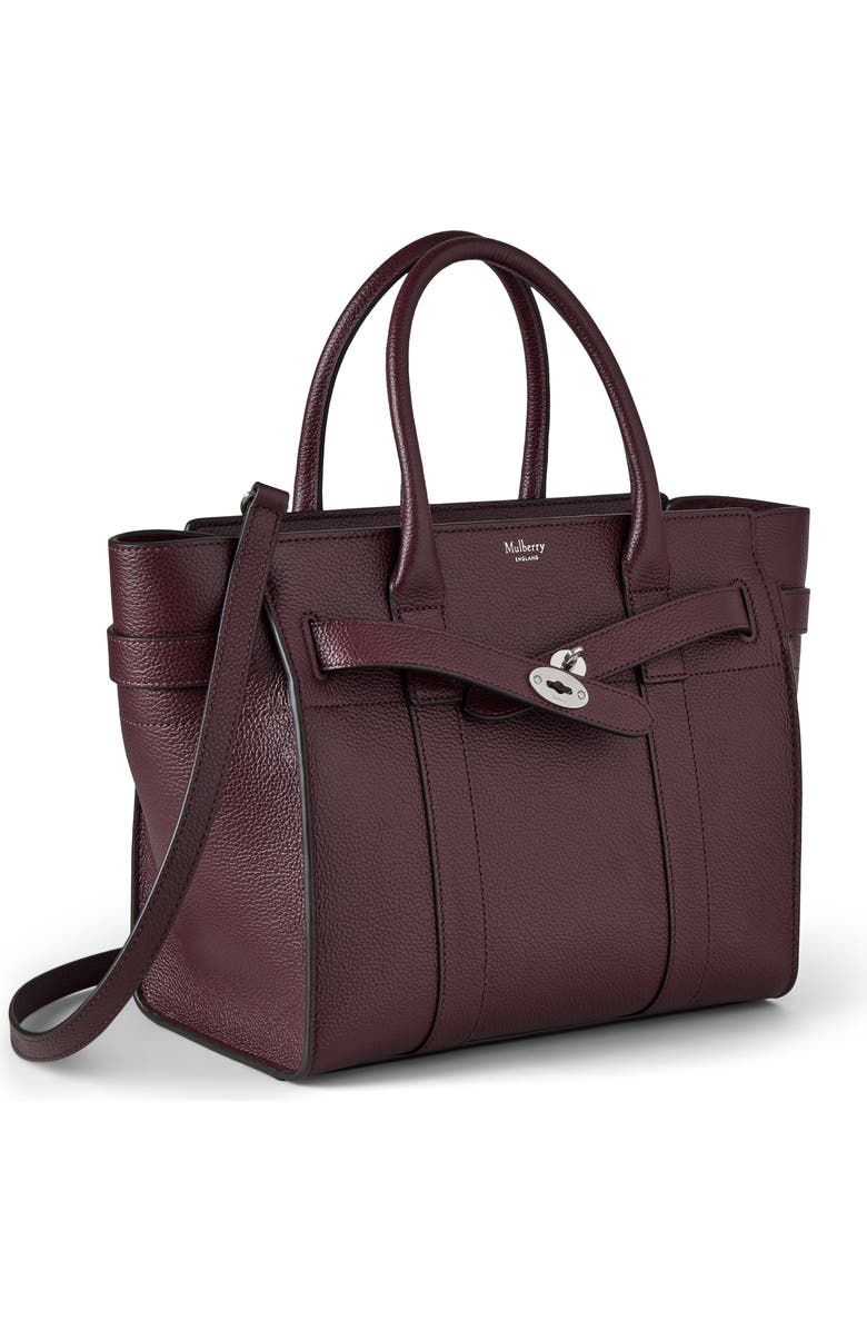 Mulberry Small Zipped Bayswater, Alternate, color, Black Cherry
