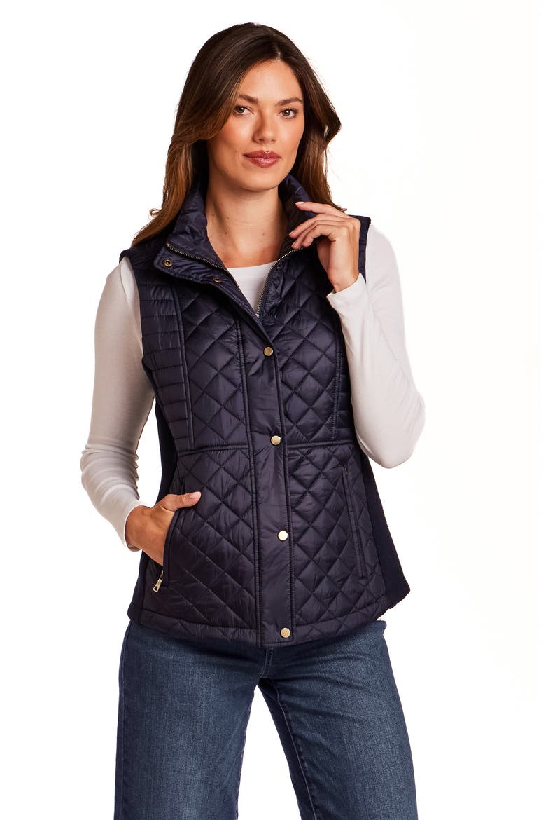 Quilted Vest, Alternate, color, NAVY