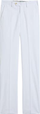 Berle Flat Front Stripe Cotton Seersucker Pants