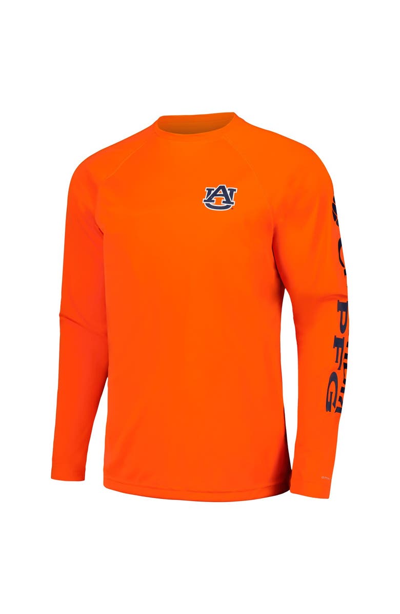 Columbia Men's Columbia Orange Auburn Tigers Terminal Tackle Omni-Shade Raglan Long Sleeve T-Shirt, Alternate, color, 