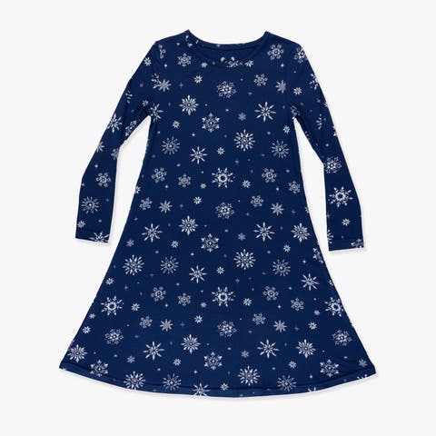 Kids' Snowflake Long Sleeve Dress (Baby)