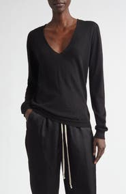 Rick Owens Virgin Wool V-Neck Sweater
