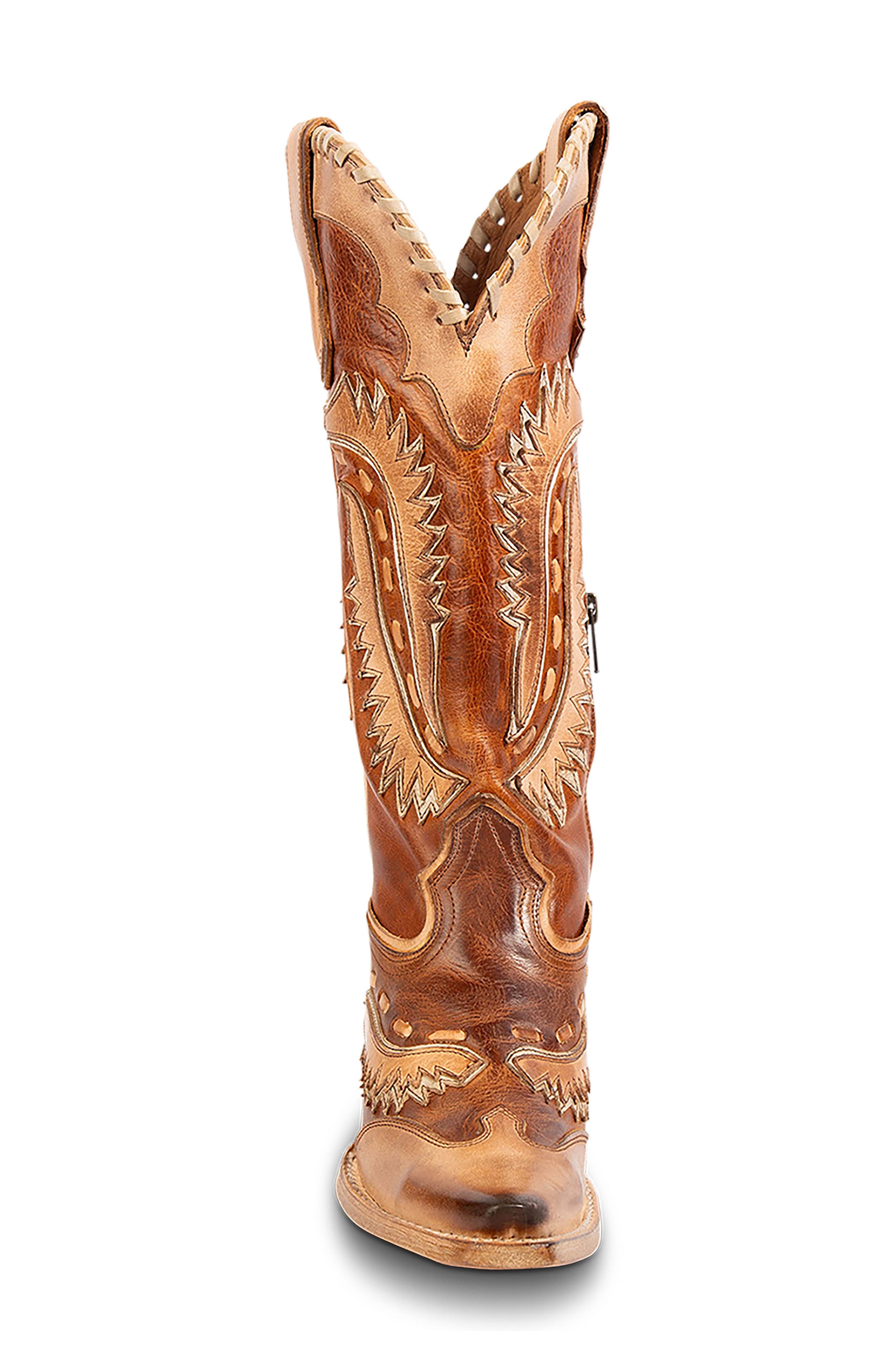 Wayne Leather Western Boot, Alternate, color, COGNAC MULTI