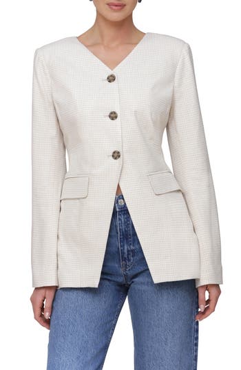 BAGATELLE BAGATELLE V-NECK LONGLINE BLAZER