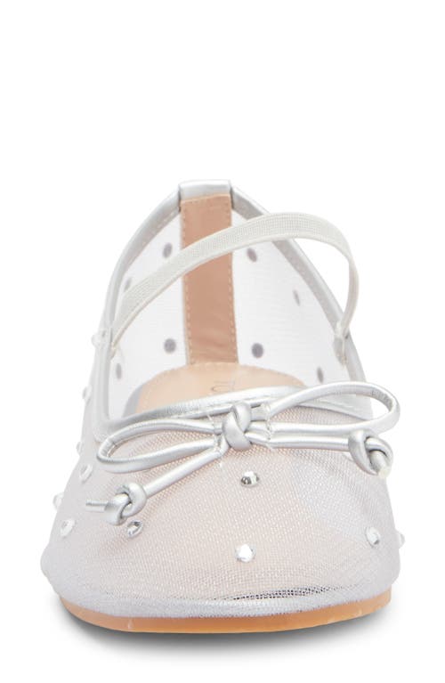Top Guy Shoes Rosario Rhinestone Mesh Mary Jane Flat