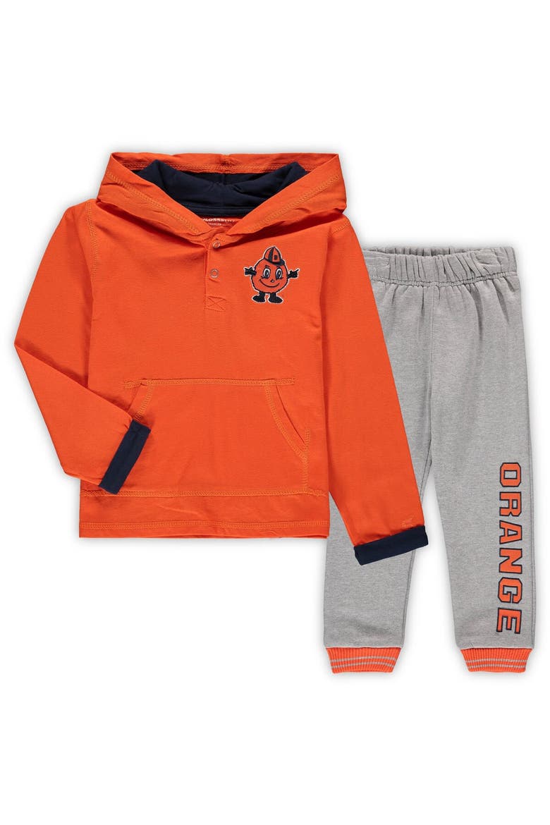 Toddler Colosseum Orange/Heathered Gray Syracuse Orange Poppies Hoodie and Sweatpants Set, Main, color, Orange