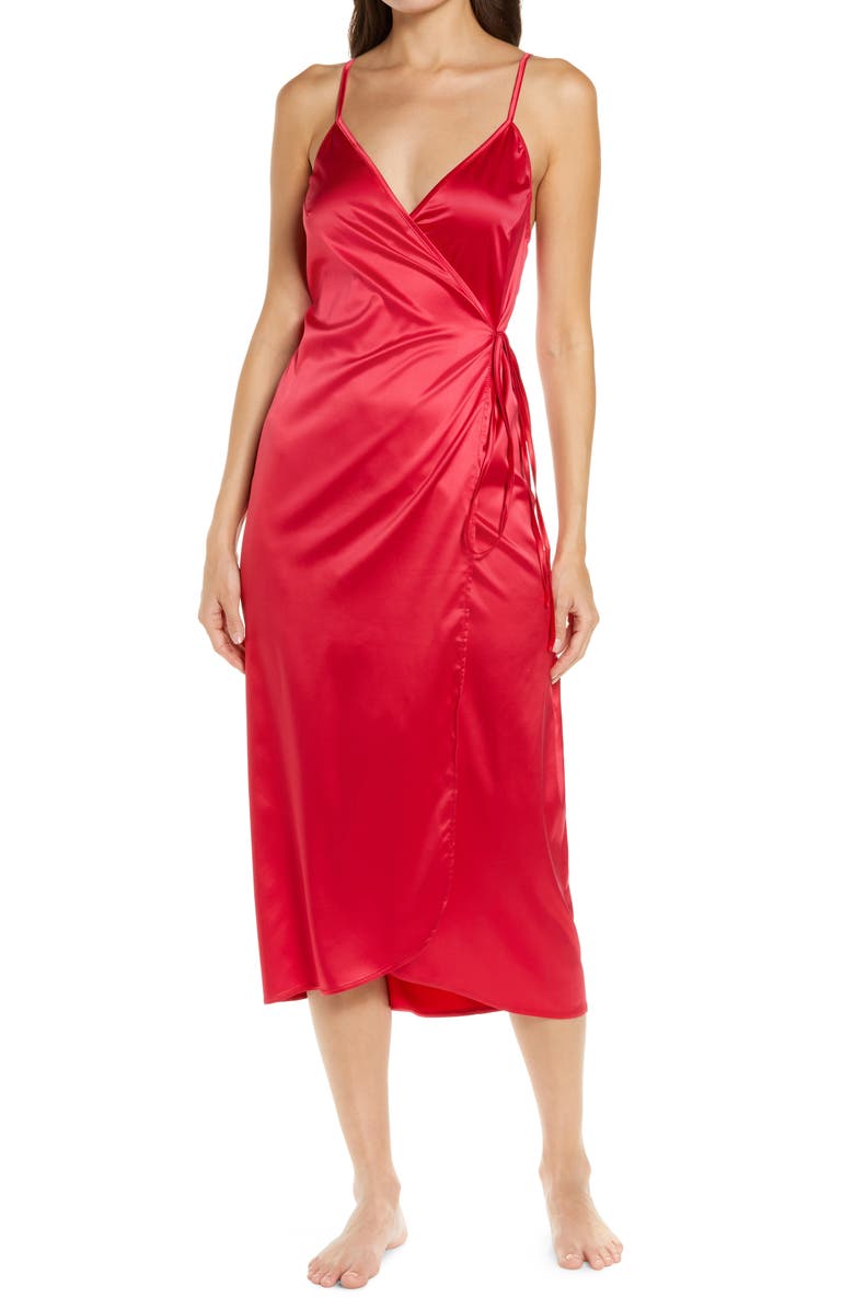 Coquette Wrap Midi Slipdress, Main, color, 