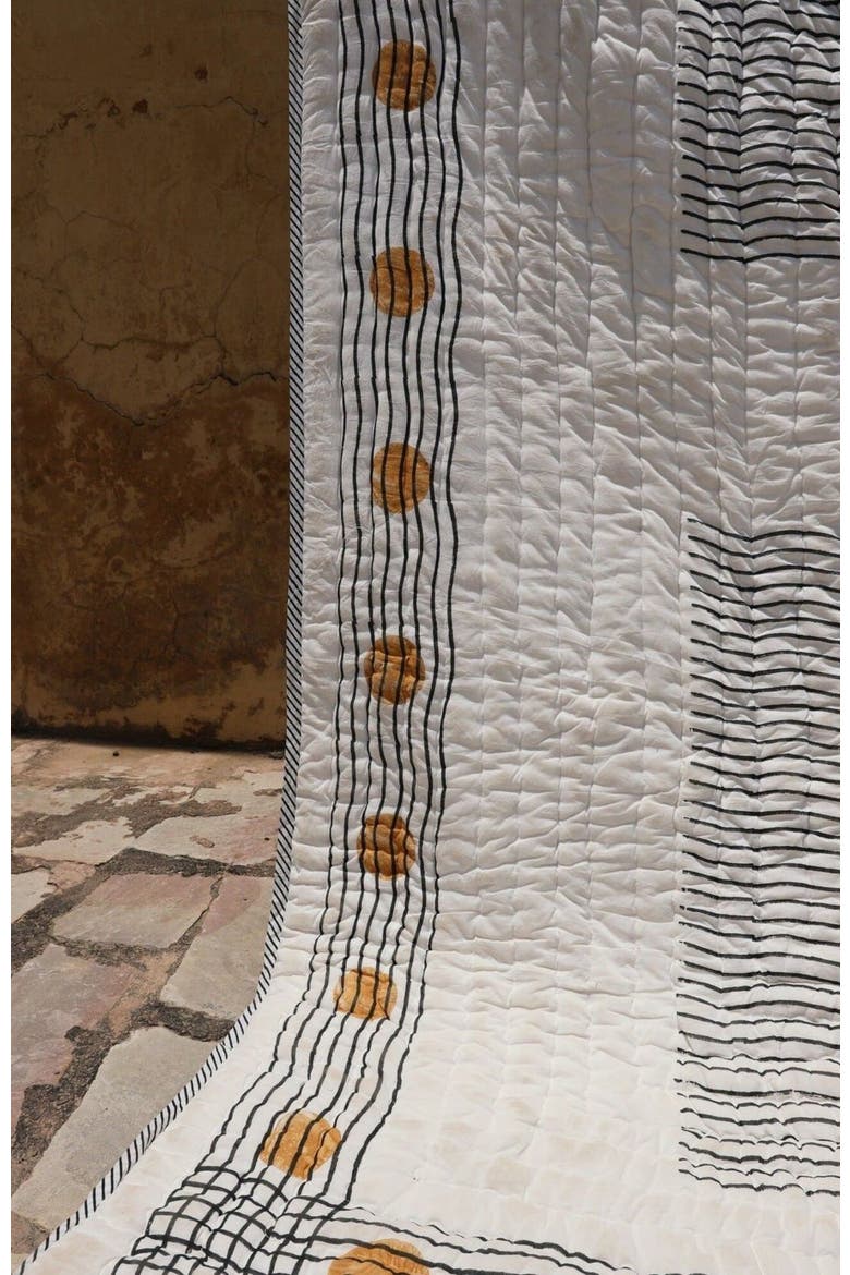 Ascension Quilt Bedding Set With 2 Shams, Alternate, color, White, Brown