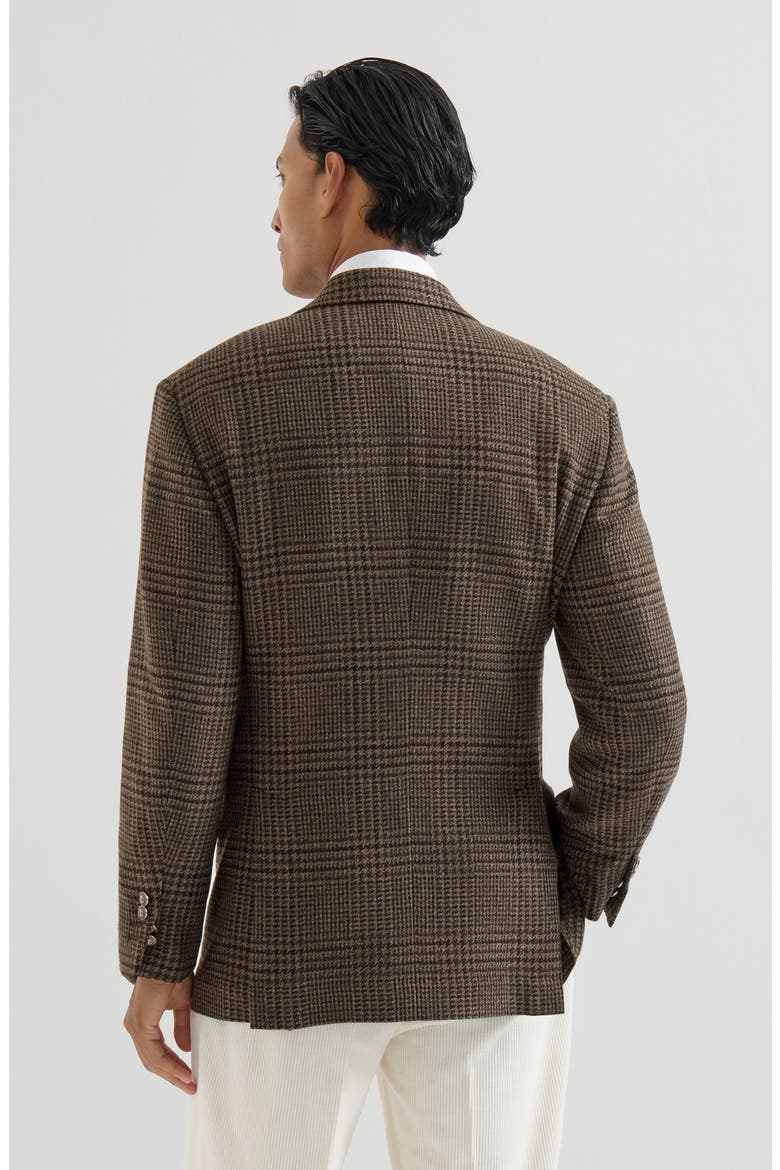 Cashmere Prince of Wales Tailor blazer, Alternate, color, Chestnut