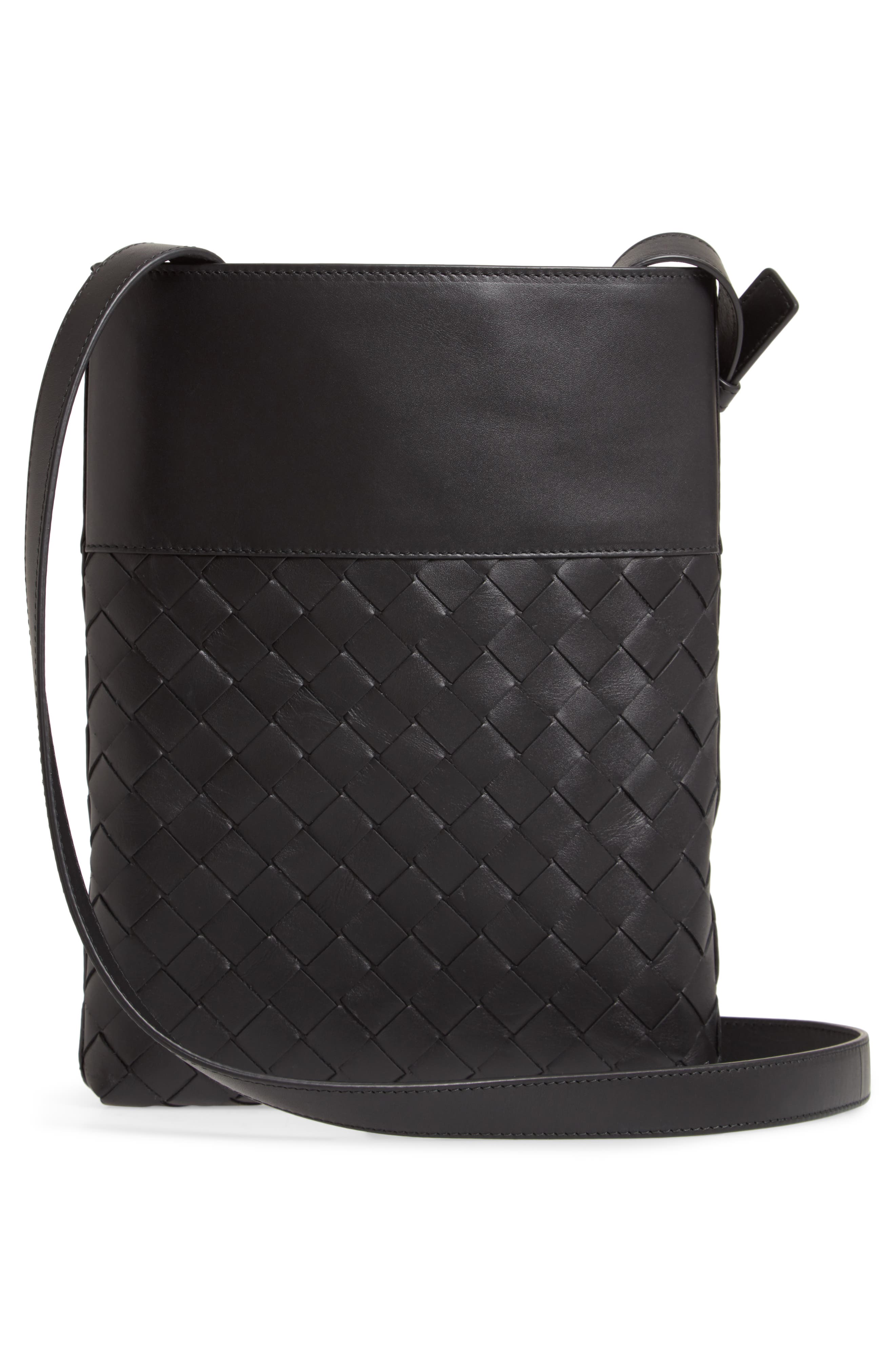 Bottega Veneta Intrecciato Leather Messenger Bag, Alternate, color, 