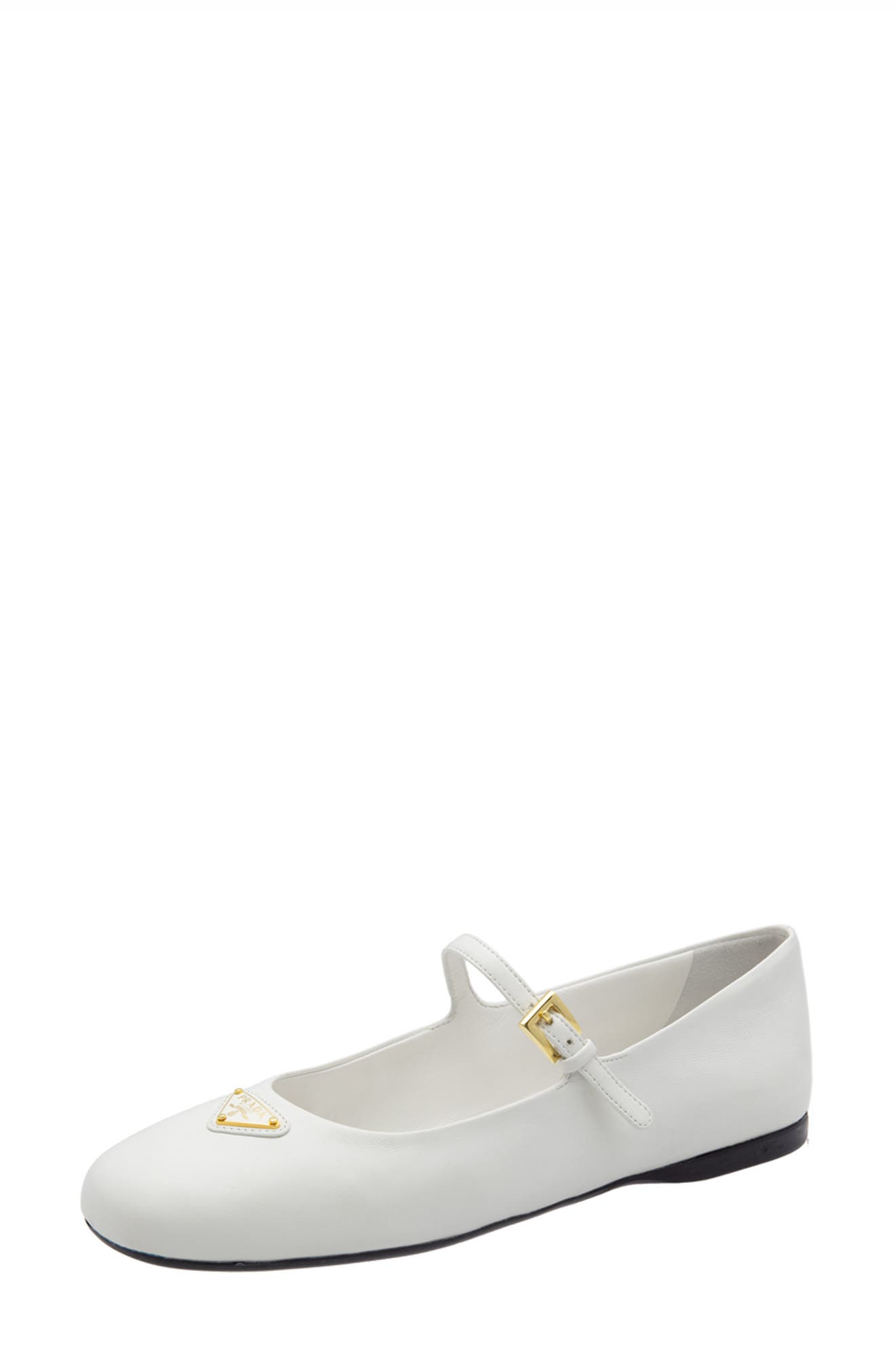 Prada Ballerina Mary Jane, Main, color, White