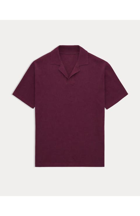 Adrien V-Neck Cotton Polo