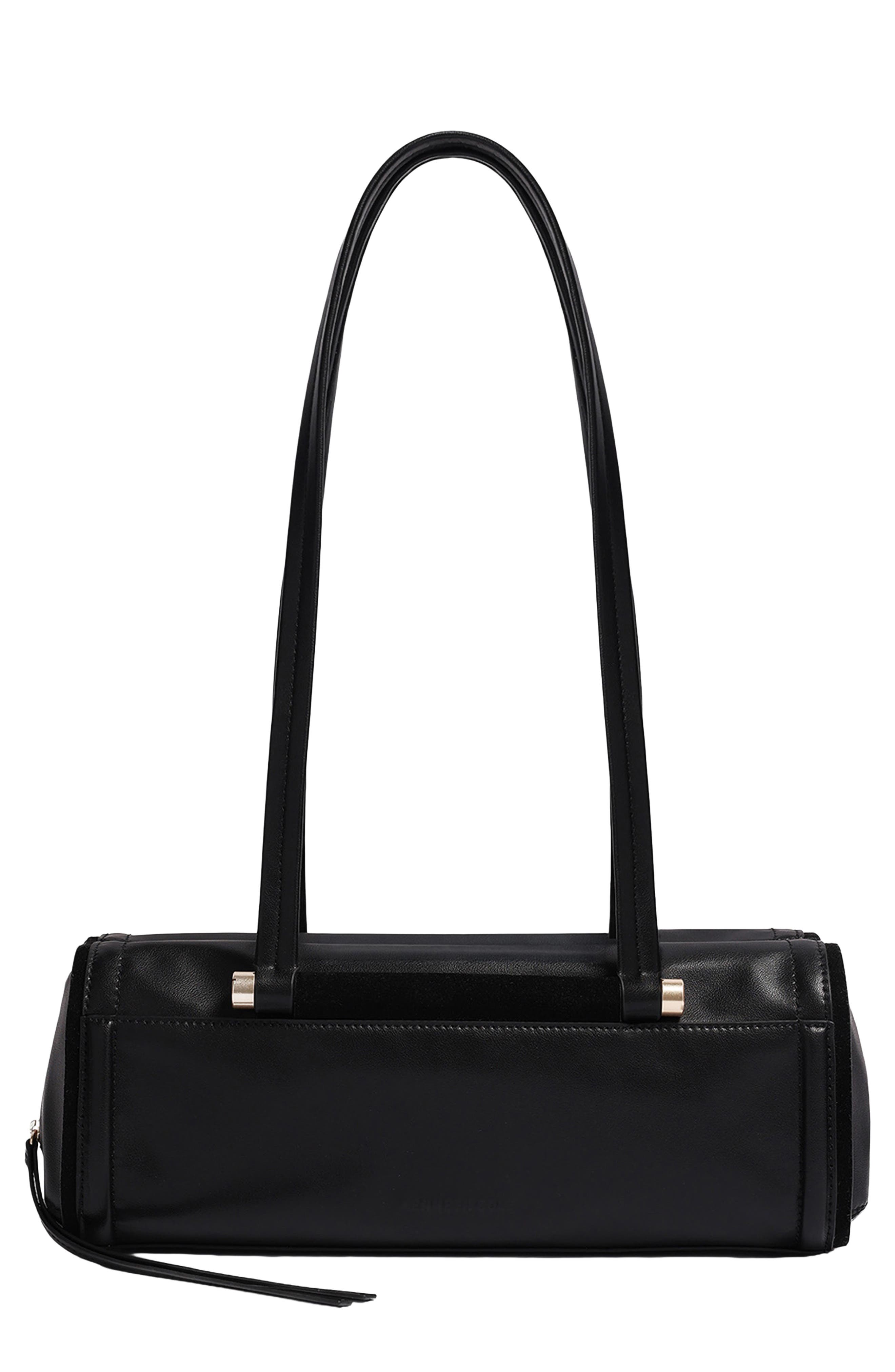 Highline Leather Shoulder Bag, Main, color, BLACK