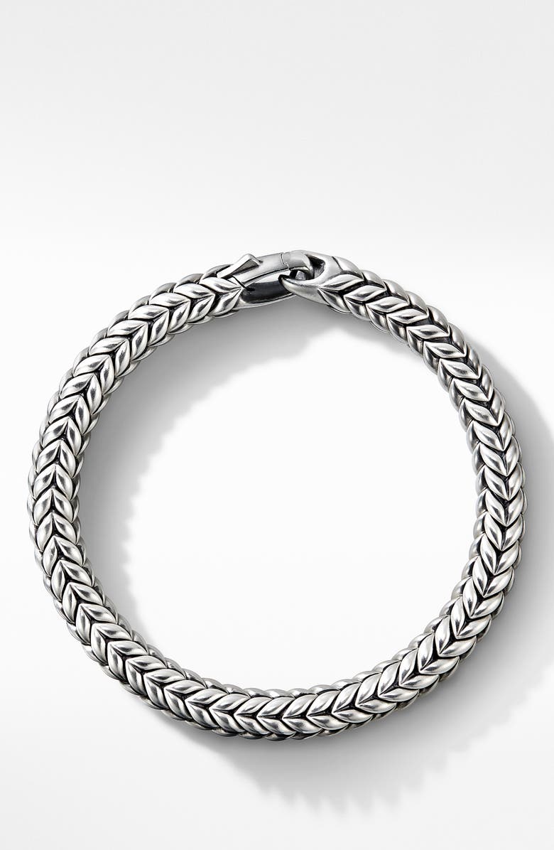 David Yurman Chevron Bracelet, Alternate, color, Silver