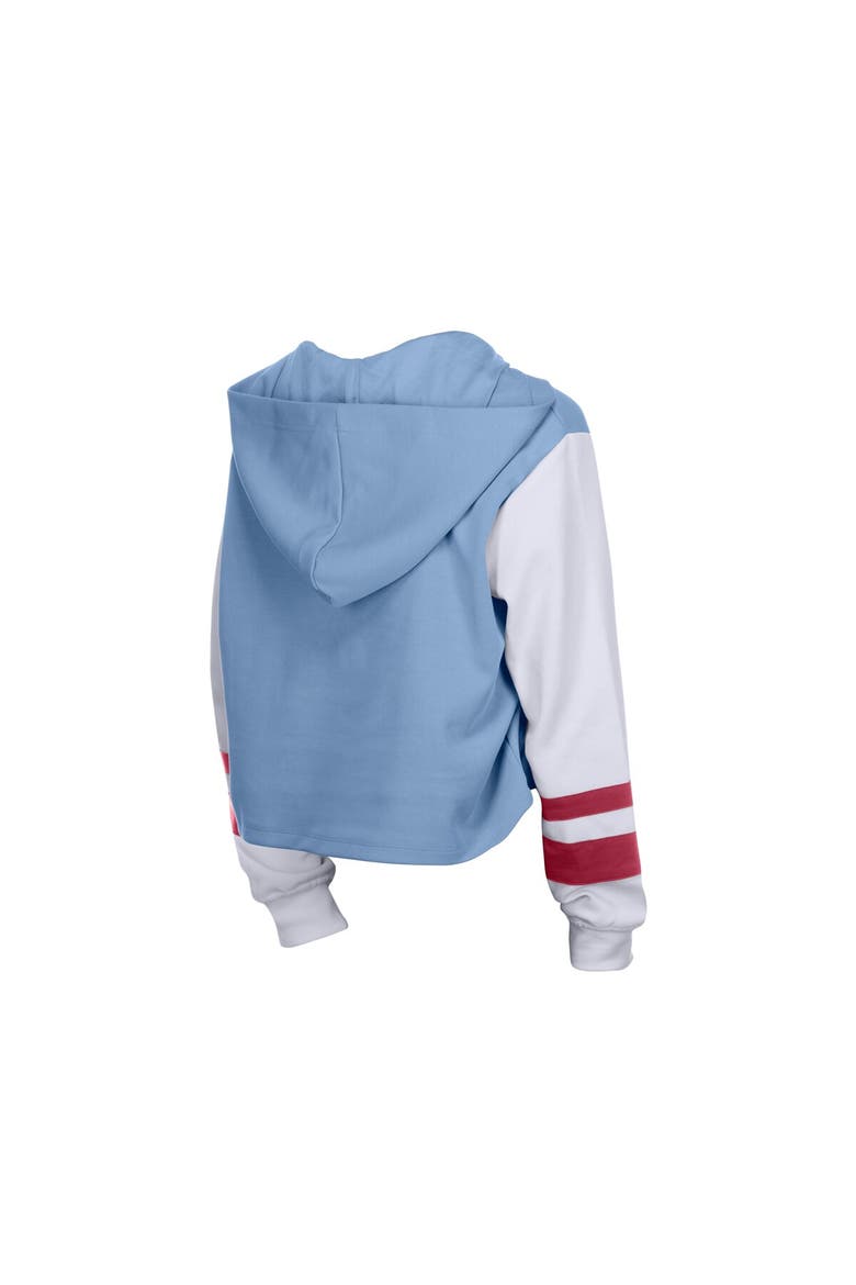 Women's New Era  Light Blue Philadelphia Phillies Boxy Lace-Up Hoodie, Alternate, color, Light Blue