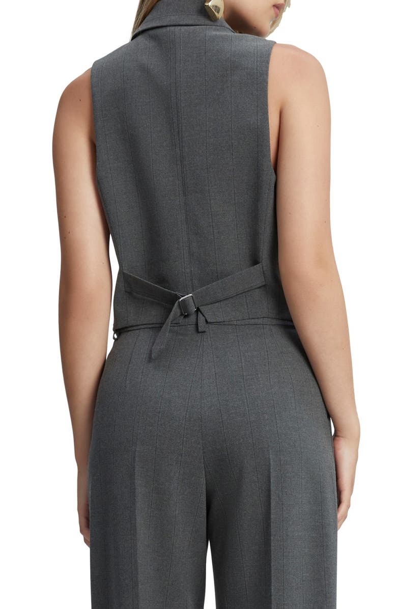 Bardot Rumour Pinstripe Notched Lapel Vest, Alternate, color,