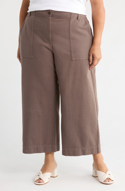 Organic Cotton Crop Wide Leg Pants