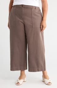 Eileen Fisher Organic Cotton Crop Wide Leg Pants