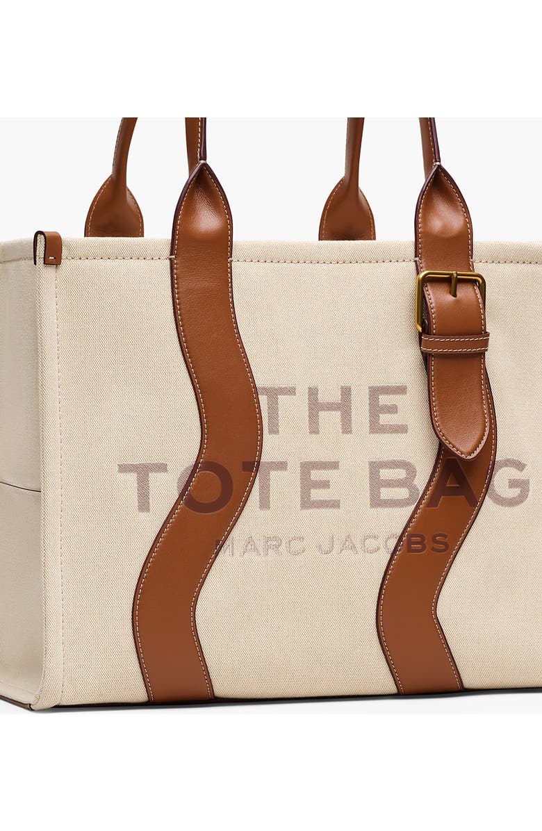 Marc Jacobs The Wavy Canvas Large Tote Bag, Alternate, color, Beige/Argan Oil