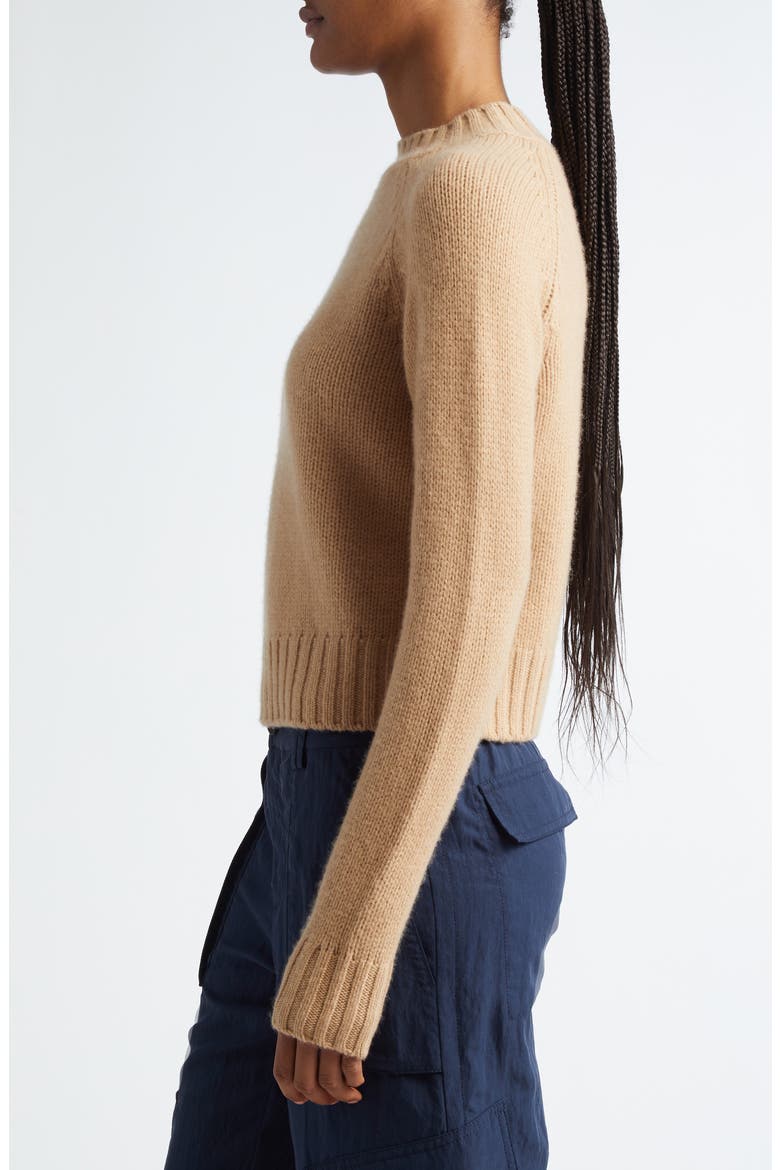 Raglan Sleeve Cashmere Sweater, Alternate, color, SADDLE