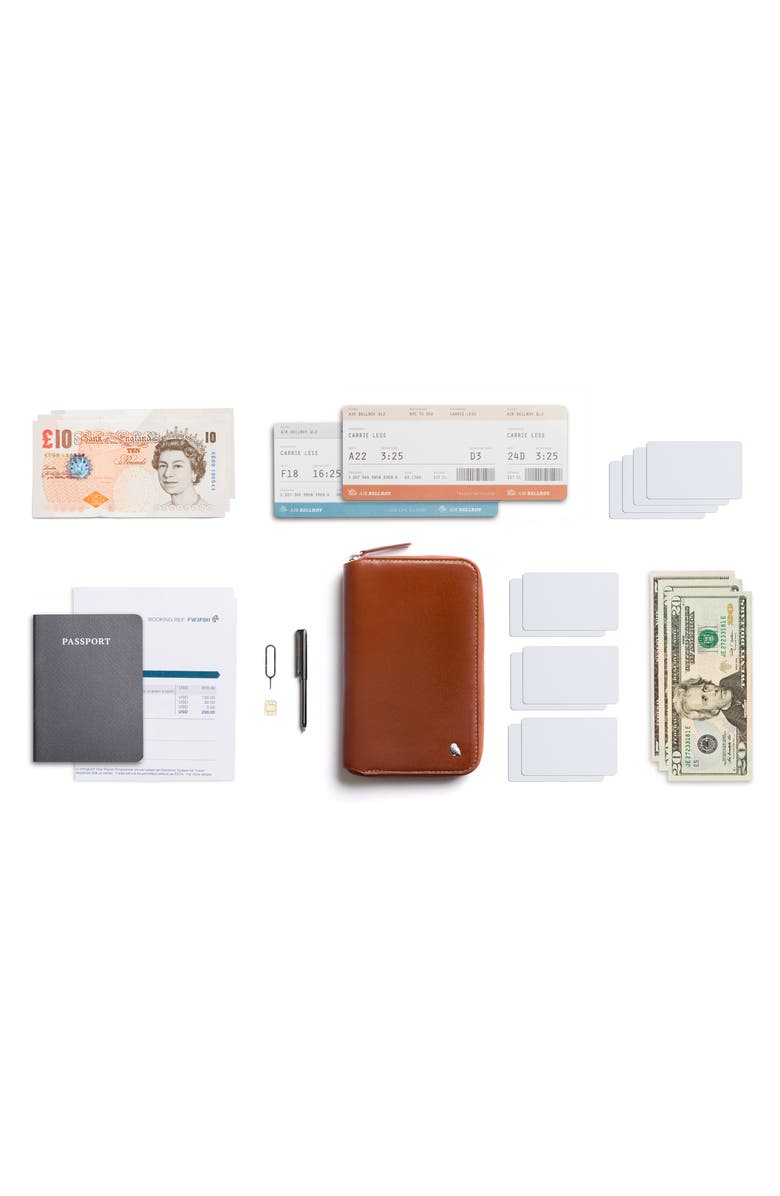 Bellroy Leather RFID Travel Folio, Alternate, color, Sienna