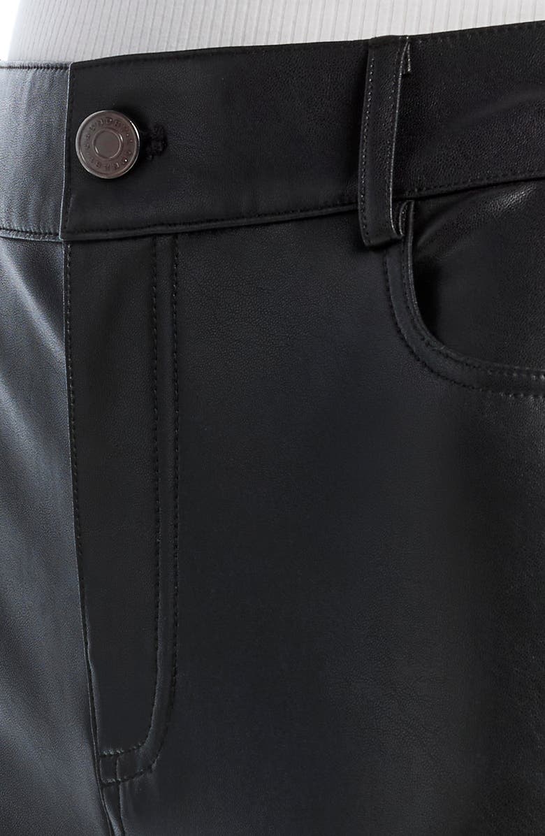 Laundry by Shelli Segal Cropped Faux Leather Bootcut Pants, Alternate, color, Black