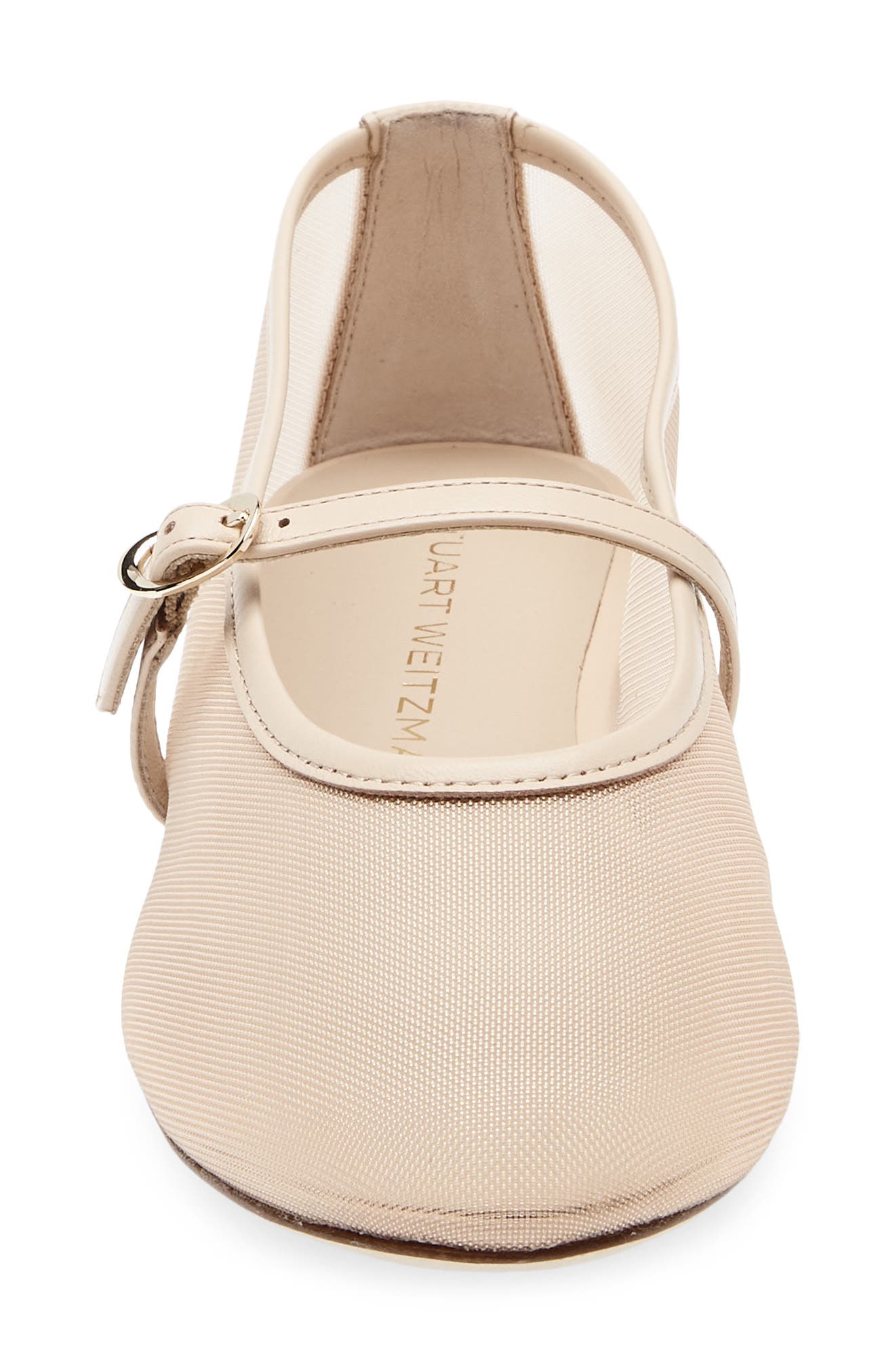 Stuart Weitzman Bareitall Mary Jane Flat, Alternate, color, Beige/Barely Beige