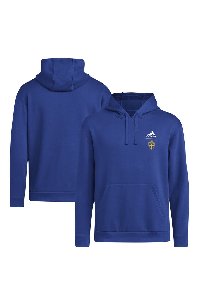adidas Men's adidas Blue Sweden National Team Crest Pullover Hoodie, Main, color, Blue