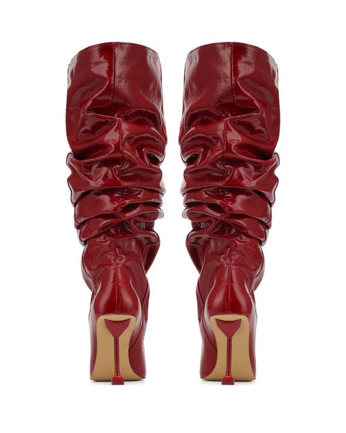 Naked Wolfe Vern Crinkle Patent Leather Red In Red