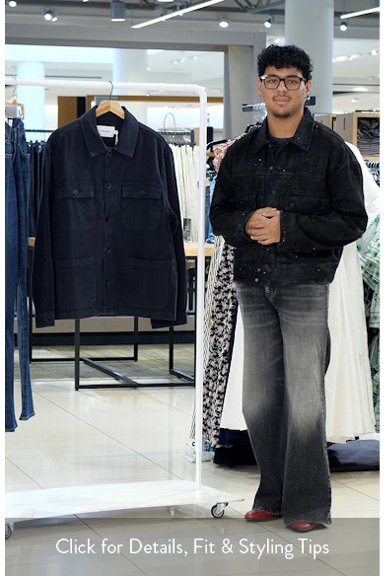Button-Up Cotton Herringbone Chore Coat video