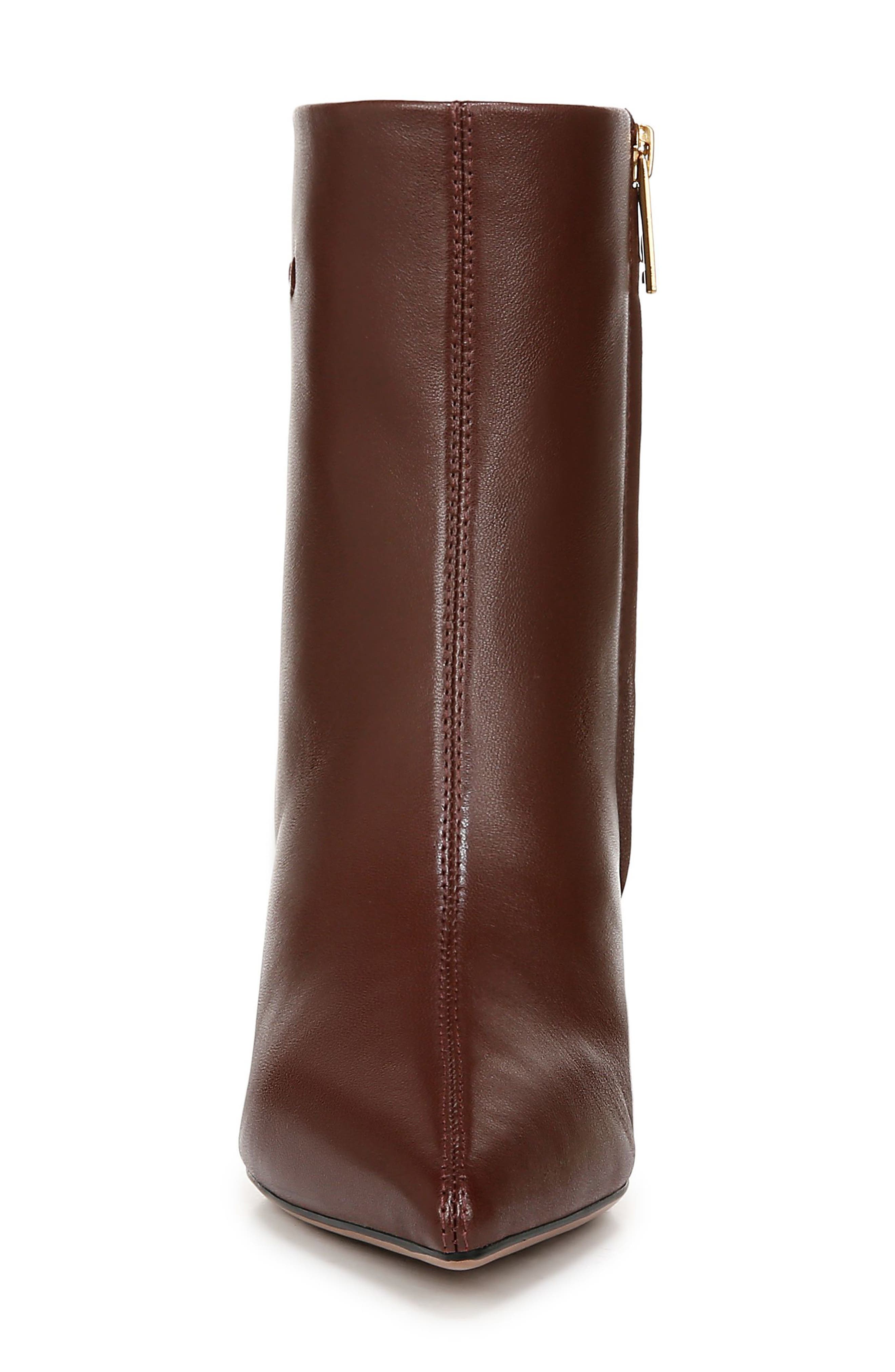 Franco Sarto Anna Pointed Toe Bootie, Alternate, color, Dark Brown