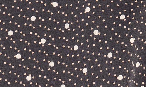 Etam Sentiment Polka Dot Lace Trim Satin Pajama Shorts In Black